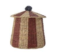 Bloomingville Mini Birsen 82054111 - Cesta con tapa (40 x 40 cm), color rojo