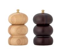 Bloomingville Molinillo de sal y pimienta Marge. 2 piezas Natural