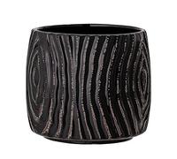 Bloomingville Nordic Atena 82050072 Maceta de gres en Color Negro, 13,5 x 12 cm