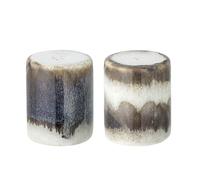 Bloomingville Paula - Juego de Sal y pimentero (gres, 5 x 6 cm, 5 ml), Color Gris