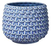 Bloomingville Pinecone - Macetas Decorativas para Interiores Estilo Retro Creativo L (16,5 cm ø), Azul, cerámica