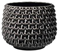 Bloomingville Pinecone - Macetas Decorativas para Interiores Estilo Retro Creativo L (16,5 cm ø), Color Negro