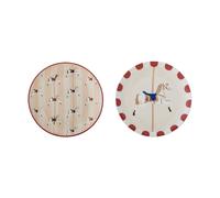 Bloomingville Plato Merry-go-round Ø16 cm. 2 piezas Beige-rojo