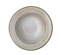 Bloomingville Plato Sandrine, gris, cerámica, 22 x 5,5 cm