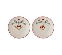 Bloomingville Platos Yule Ø16 cm. 2-pack Blanco