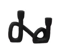 Bloomingville Portavelas, Resina, Negro