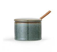 Bloomingville Salero con tapa y cuchara, color verde