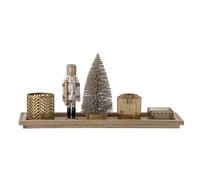Bloomingville - Sanga Christmas Tray w/Votive - Gold (82057164)