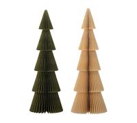 Bloomingville Set de 2 adornos árbol navidad Milan 30.5 cm Green