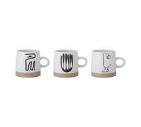Bloomingville Set de 3 tazas Eliana 36 cl gris