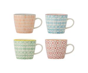Bloomingville Set de 4 tazas Carla Multicolor. pack de 4
