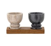 Bloomingville Set de salero y pimentero Inesa Mármol-madera de mango