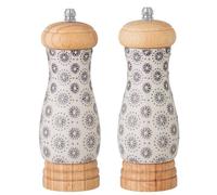 Bloomingville Set Molinillo Sal y Pimienta ELSA Gris 16,5x6 cm