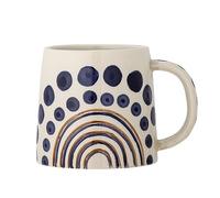 Bloomingville Shama - Taza de cerámica con diseño de lunares, color azul