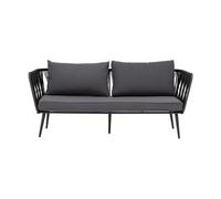 Bloomingville Sofá de 2.5 plazas Pavone Black