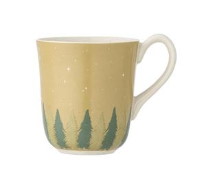 Bloomingville Spruce - Taza (cerámica, 9 x 10 cm, 350 ml), color verde