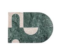 Bloomingville Tabla de cortar Abrianna 20x30 cm Verde-mármol blanco