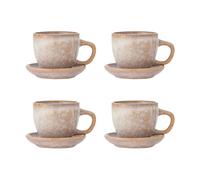 Bloomingville Taza Brenta con platillo. pack de 4 Rosa