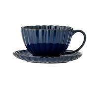 Bloomingville Taza Latina 22 cl con plato Blue
