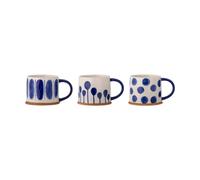 Bloomingville Taza Linora 45 cl. pack de 3 Azul