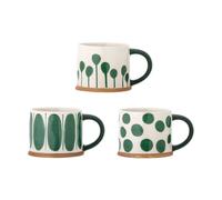 Bloomingville Taza Linora 45 cl. pack de 3 Verde