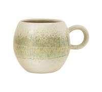 Bloomingville Paula - Taza (cerámica, 1 unidad), color blanco y verde
