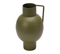 Bloomingville Textured Metal Vase with Handle, Celadon