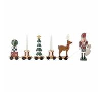 Bloomingville Vadim - Decoración de Mesa de Navidad con Figuras navideñas, candelabro Decorativo para un Ambiente Acogedor, Color Verde (Papá Noel)
