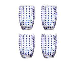 Bloomingville Vaso Brinley. pack de 4 Azul