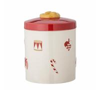 Bloomingville Yule 82058343 - Tarro de Navidad (15 x 18 cm, diseño nórdico, para galletas y decoración), color rojo