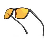 Bloomoak-99% Gafas de bloqueo de luz azul-Antideslumbrantes-Antifatiga-TR90-Adecuado para pantallas, juegos, tvs (Amarillo ámbar - 76% - Gafas para migraña, Rectangular)