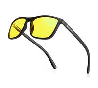 Bloomoak-99% Gafas de bloqueo de luz azul-Gafas para juegos-Antideslumbrantes - Material antifatiga-TR90-Adecuado para pantallas, juegos, televisores, teléfonos móviles (Amarillo - 65% - Marco negro)