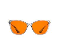Bloomoak Gafas con bloqueo de luz azul al 99%-Montura de ojo de gato para mujer-Gafas para computadora-Mejora el sueño-Adecuado para Pantallas, TV, Cat Eye-ámbar Transparente Gris