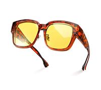 Bloomoak Gafas de noche polarizadas, protección UV 400 antirreflejos, para hombres y mujeres, polarizadas envolventes