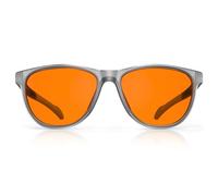 Bloomoak Gafas para juegos Gafas que bloquean la luz azul | Antideslumbrantes, antifatiga y antifatiga visual | Para computadora (Redondo - M, Naranja - Marco transparente gris esmerilado)