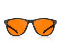 Bloomoak Gafas para juegos Gafas que bloquean la luz azul | Antideslumbrantes, antifatiga y antifatiga visual | Para computadora (Redondo - M, Naranja - Marco negro esmerilado)