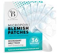 BLOOMORA Parches Microcristalinos Para Granos, Parches Microcristalinos Con Niacinamida y áCido Hialurónico, Ayudan a Tratar Las Imperfecciones en Fase Inicial (36 Unidades) - PAC2