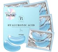 BLOOMORA Parches Ojos Ácido Hialurónico (30 Pares) - Eye Patches Con Niacinamida y Ácido Hialurónico - Eye Mask - Parches Ojeras Bolsas y Ojeras