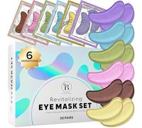 BLOOMORA Parches Ojos Bolsas y Ojeras Pack Mix (30 Pares) | Eye Patches Con Niacinamida y Ácido Hialurónico | Eye Masks | Eliminar Bolsas de Ojos