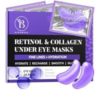 BLOOMORA Parches Ojos Colágeno y Retinol (20 Pares) - Eye Patches Con Niacinamida y Ácido Hialurónico - Eye Mask - Parches Ojos Bolsas y Ojeras