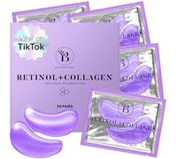 BLOOMORA Parches Ojos Colágeno y Retinol (30 Pares) - Eye Patches Con Niacinamida y Ácido Hialurónico - Eye Mask - Parches Ojeras Bolsas y Ojeras