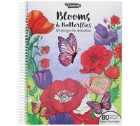 Blooms & Butterflies Coloring Book: 80 Designs for Relaxation