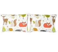 Bloomsbury Mill - Juego de Cama para niño - Juego de 2 Fundas de Almohada adicionales 50cm x 75cm - Animales del Bosque
