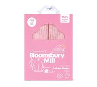 Bloomsbury Mill - Mantas Celulares Extrasuaves para Bebé - 100% Algodón Orgánico Puro - para Carrito, Capazo o Viajes - Juego de 2 - Rosa