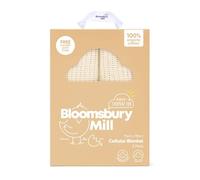 Bloomsbury Mill - Mantas Celulares Extrasuaves para Bebé - 100% Algodón Orgánico Puro - para Carrito, Capazo o Viajes - Juego de 2 - Crema