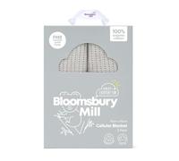 Bloomsbury Mill - Mantas Celulares Extrasuaves para Bebé - 100% Algodón Orgánico Puro - para Carrito, Capazo o Viajes - Juego de 2 - Gris