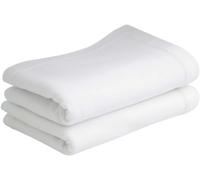 Bloomsbury Mill - Sábanas encimeras de Punto Liso Suave - 100% Algodón Orgánico Puro - Blanco - 75 cm x 100 cm - para Carrito/Cuna - Juego de 2