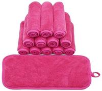 BloomSesame - Toallitas para eliminar maquillaje para cara, ojos, labios, almohadillas reutilizables para eliminar maquillaje de microfibra suave, paños de limpieza facial, 15x30cm,12 unidades