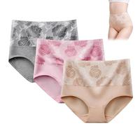 Bloomypink High Waist Incontinence Panties, Leakproof Underwear for Women Incontinence Leak Proof Protective Pants (5XL,3pcs B)