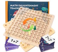 BLOOOK Tabla de multiplicación de multiplicación, 1 x 1 aprendizaje de matemáticas para estudiantes de primaria, tareas de aprendizaje de números, juguete infantil Montessori, juego divertido para